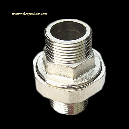Two Heads Male Thread Knurled